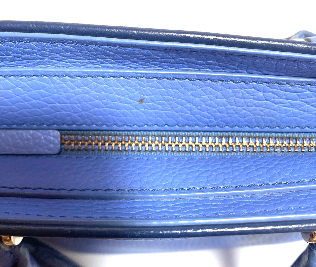 Kate Spade Blue Pebbled Leather Satchel | Pre Loved |