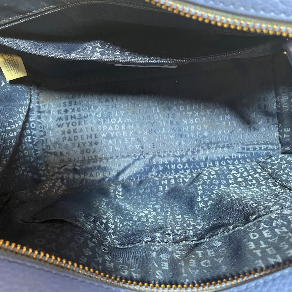 Kate Spade Blue Pebbled Leather Satchel | Pre Loved |