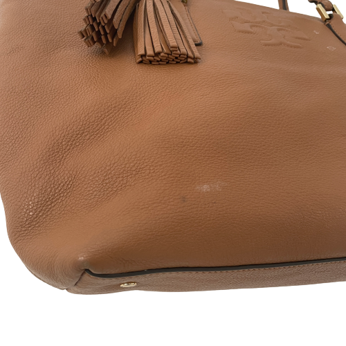 Tory Burch Tan Pebbled Leather 'Thea' Shoulder Bag | Pre Loved |