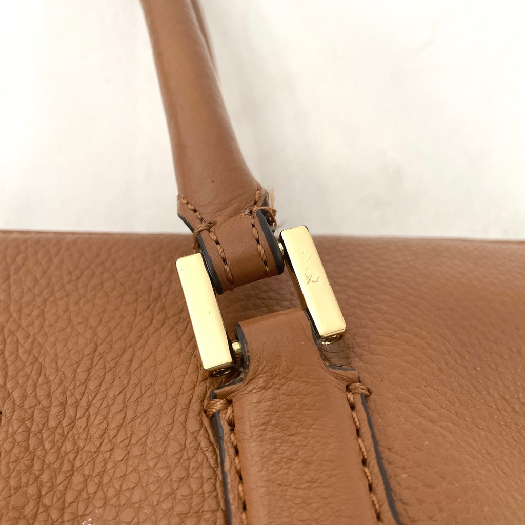 Tory Burch Tan Pebbled Leather 'Thea' Shoulder Bag | Pre Loved |