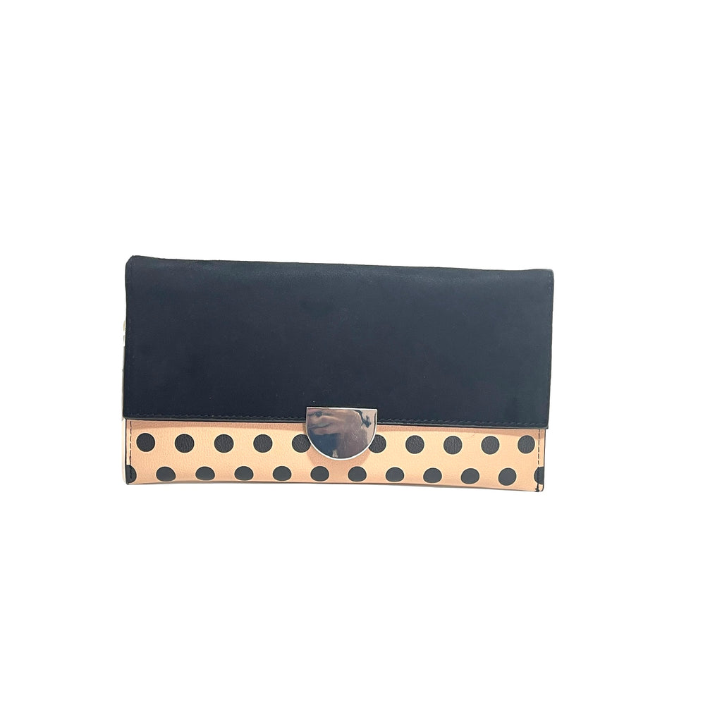 New Look Black Suede & Polka Dot Clutch | Brand New |