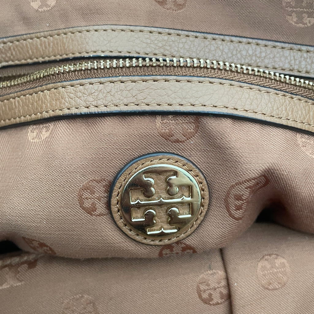 Tory Burch Tan Pebbled Leather 'Thea' Shoulder Bag | Pre Loved |