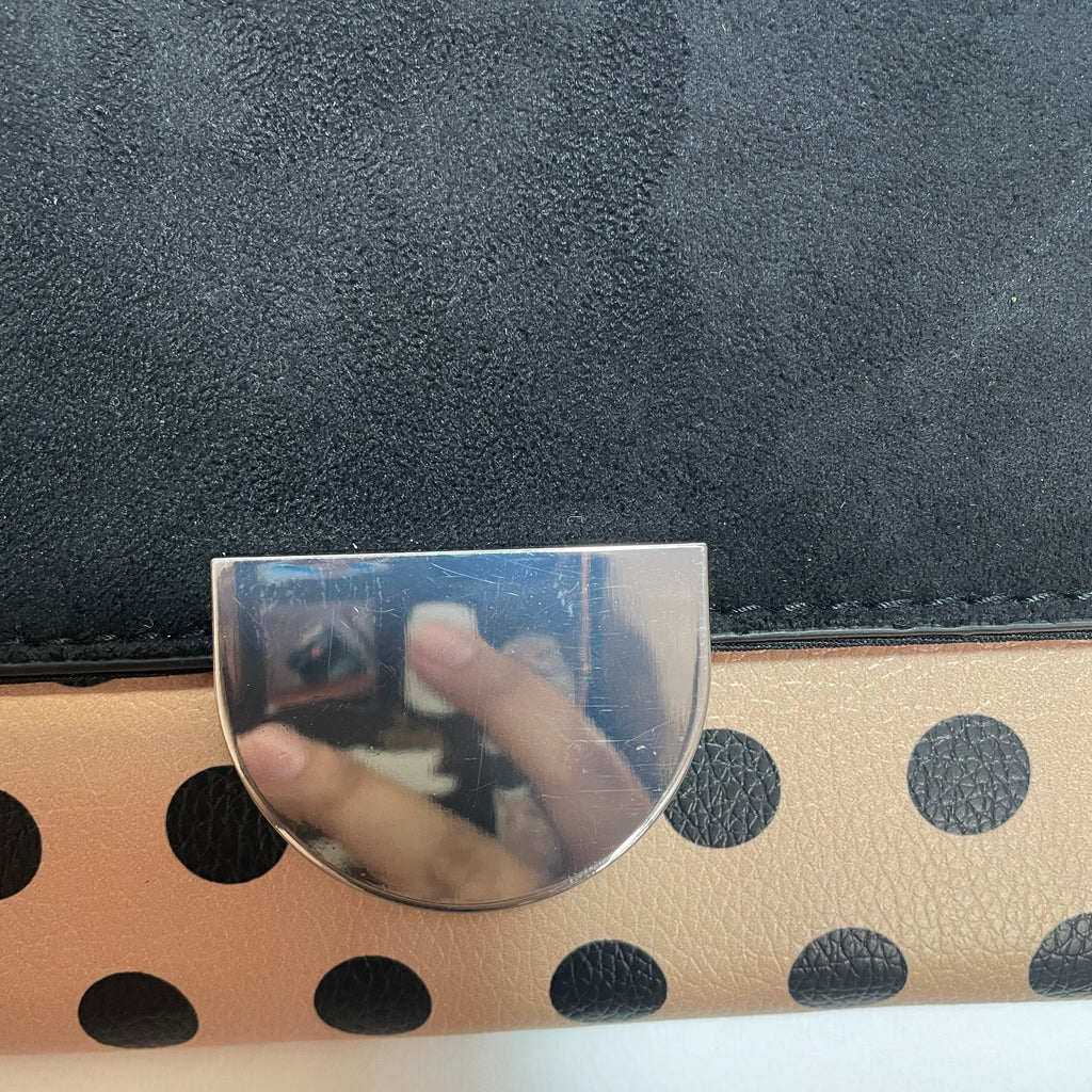 New Look Black Suede & Polka Dot Clutch | Brand New |