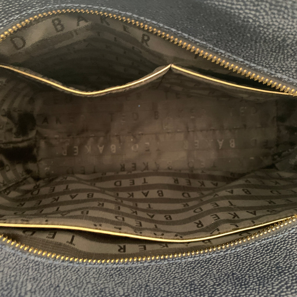 Ted Baker Navy Pebbled Leather Bow Tote | Gently Used |