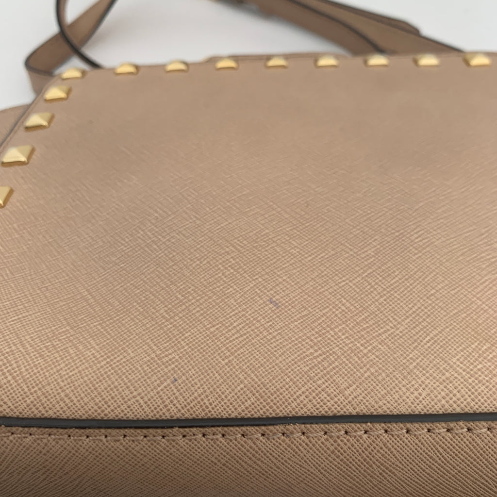 Michael Kors Light Blush Pink Small Studded Selma Crossbody Bag | Pre Loved |