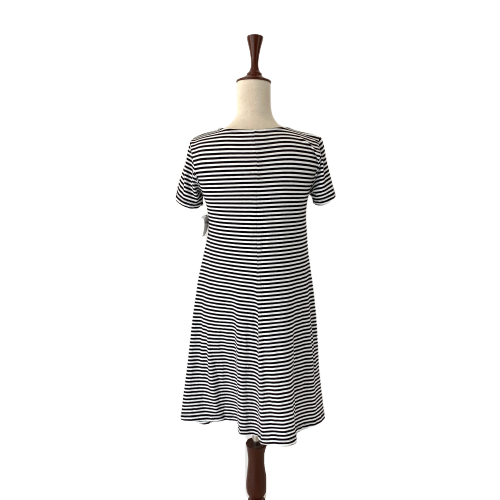 Old Navy Black & White Striped Knit Dress | Brand New |