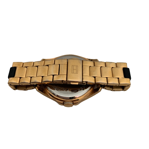 Tommy Hilfiger Gold & Black Chronograph Watch | Pre Loved |