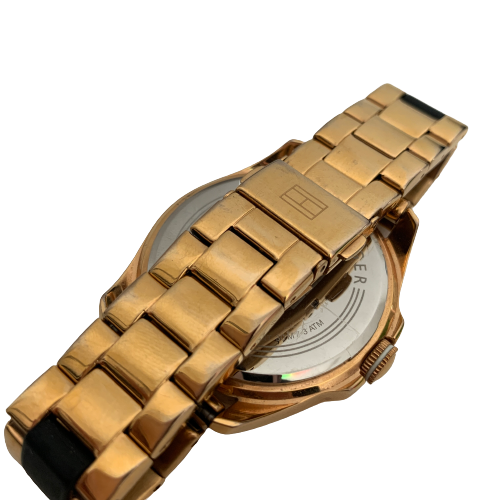 Tommy Hilfiger Gold & Black Chronograph Watch | Pre Loved |