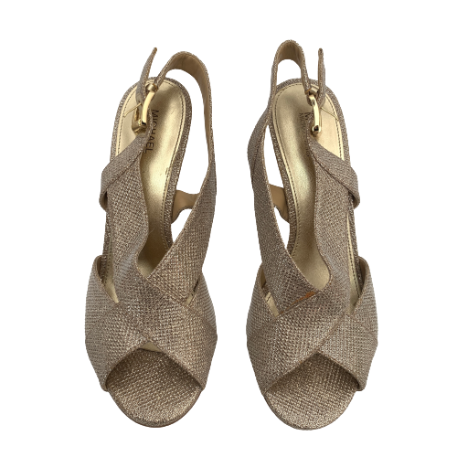 Michael Kors Gold Metallic 'Becky' Heels | Pre Loved |