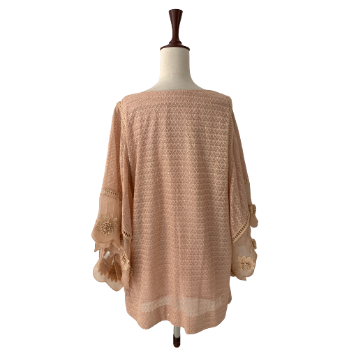 Zuri By Zainab Fawad Peach Embroidered Kameez with Dupatta | Gently Used |