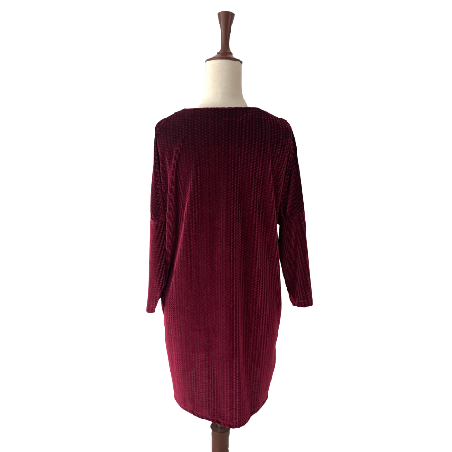 ZARA Maroon Velvet Tunic | Brand New |