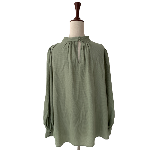 H&M Mint Green Hi-neck Blouse | Brand New |