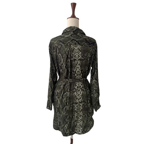 H&M Green Snakeskin Print Shirt | Brand New |