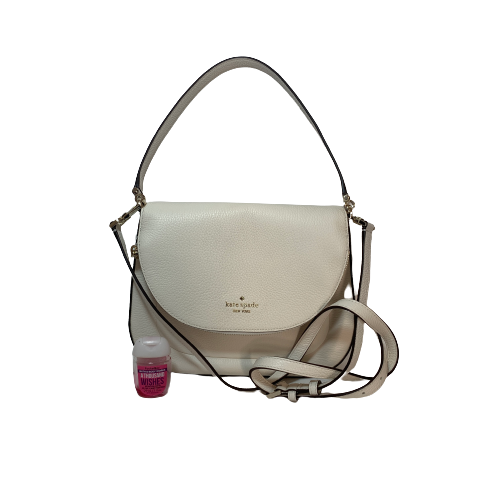 Kate Spade Cream Leather 'Leila' Medium Flap Shoulder Bag | Brand New |
