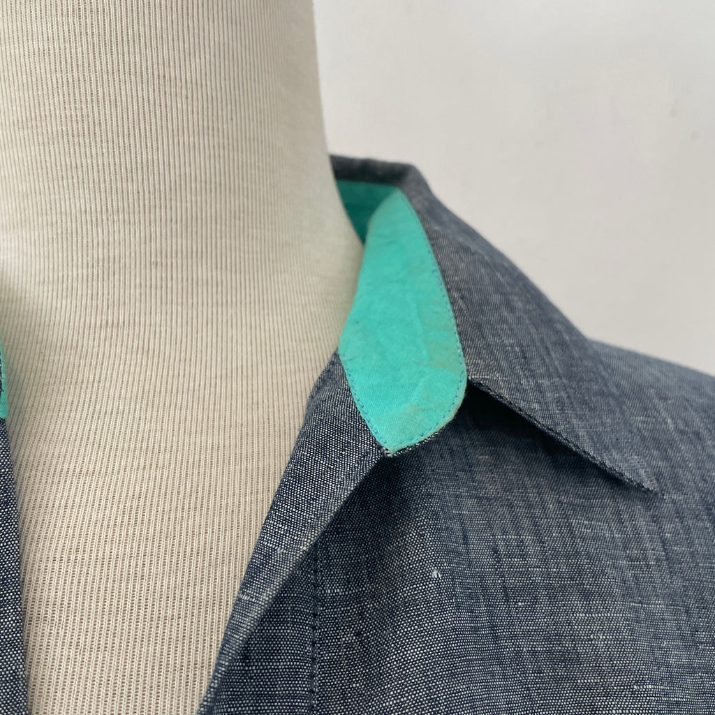 Sania Maskatiya Grey Cotton Collared Kurta | Gently Used |