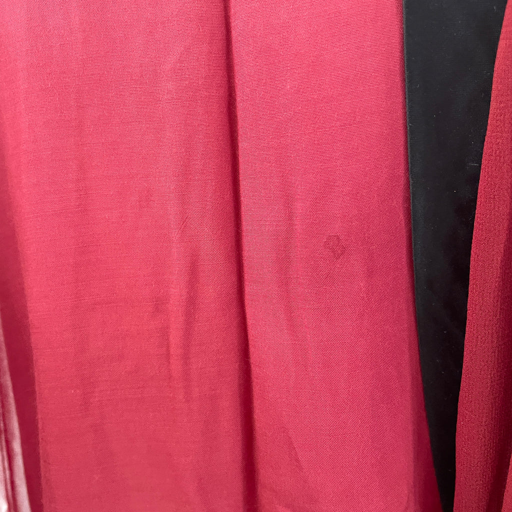 Sana Safinaz Red & Black Embroided Chiffon Jacket & Slip | Pre Loved |