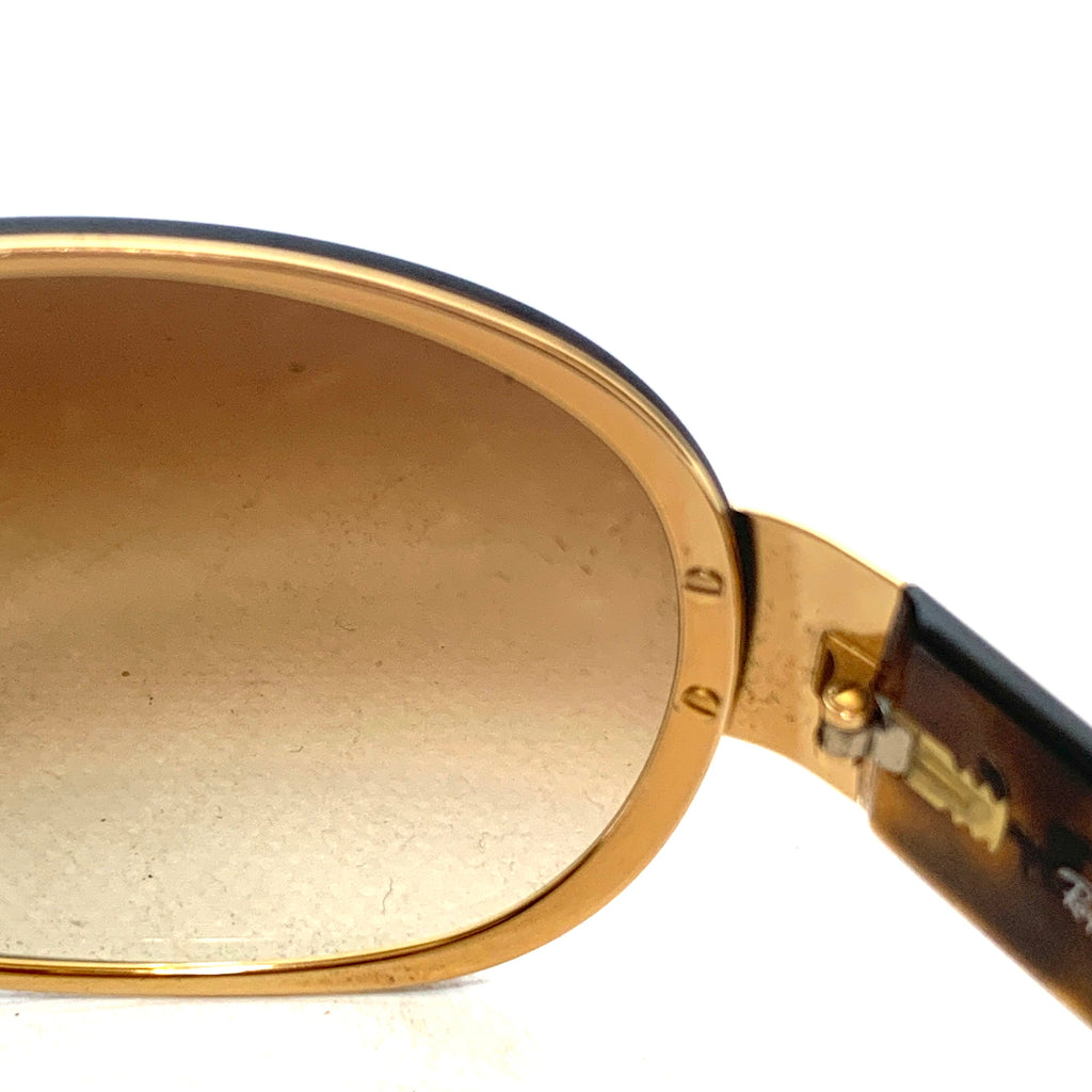 Ray-Ban RB 3350 Brown Rimless Unisex Sunglasses | Pre Loved |