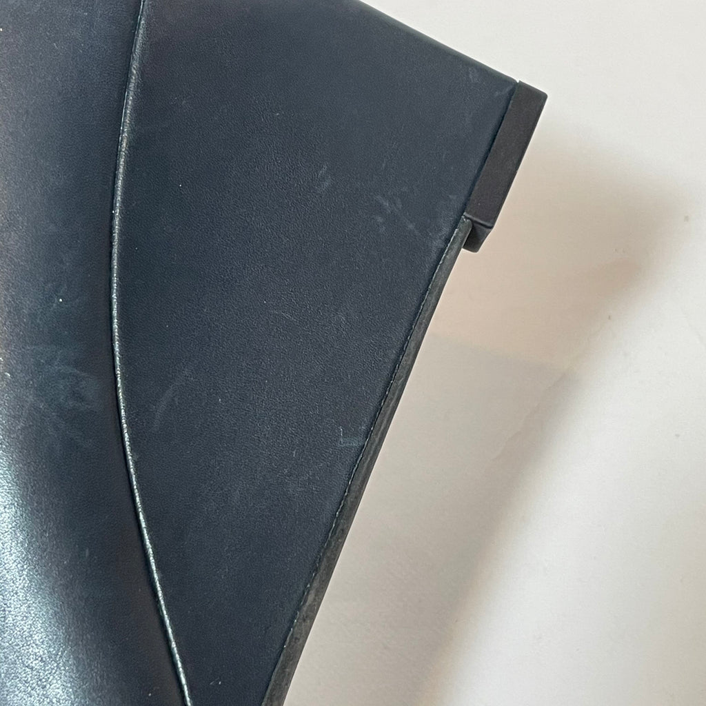 Tory Burch Navy Leather Wedges | Pre Loved |