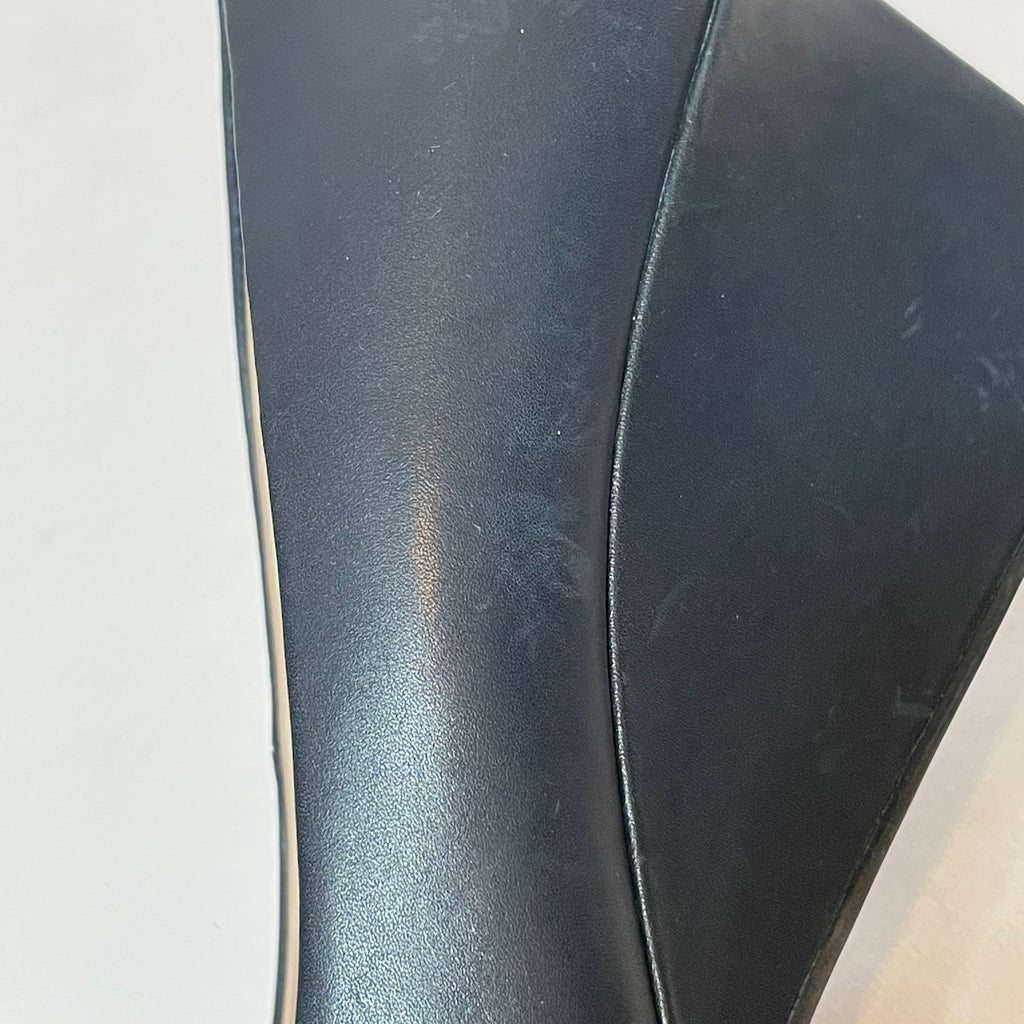 Tory Burch Navy Leather Wedges | Pre Loved |