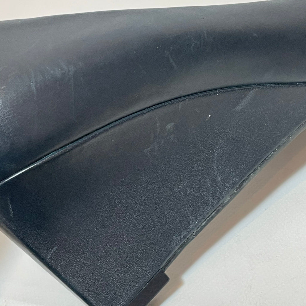 Tory Burch Navy Leather Wedges | Pre Loved |