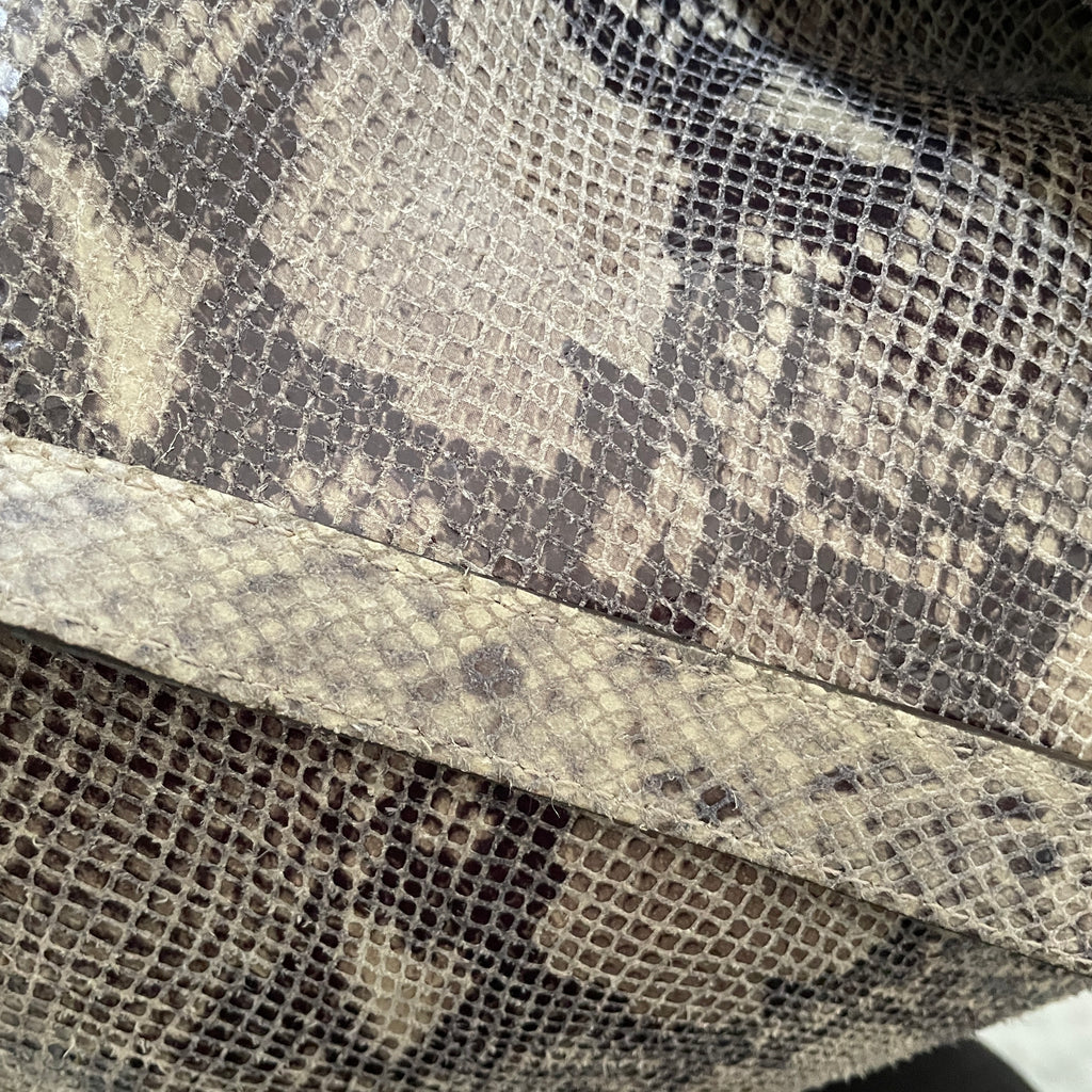 Michael Kors Grey Snakeskin Print Shoulder Bag | Pre Loved |