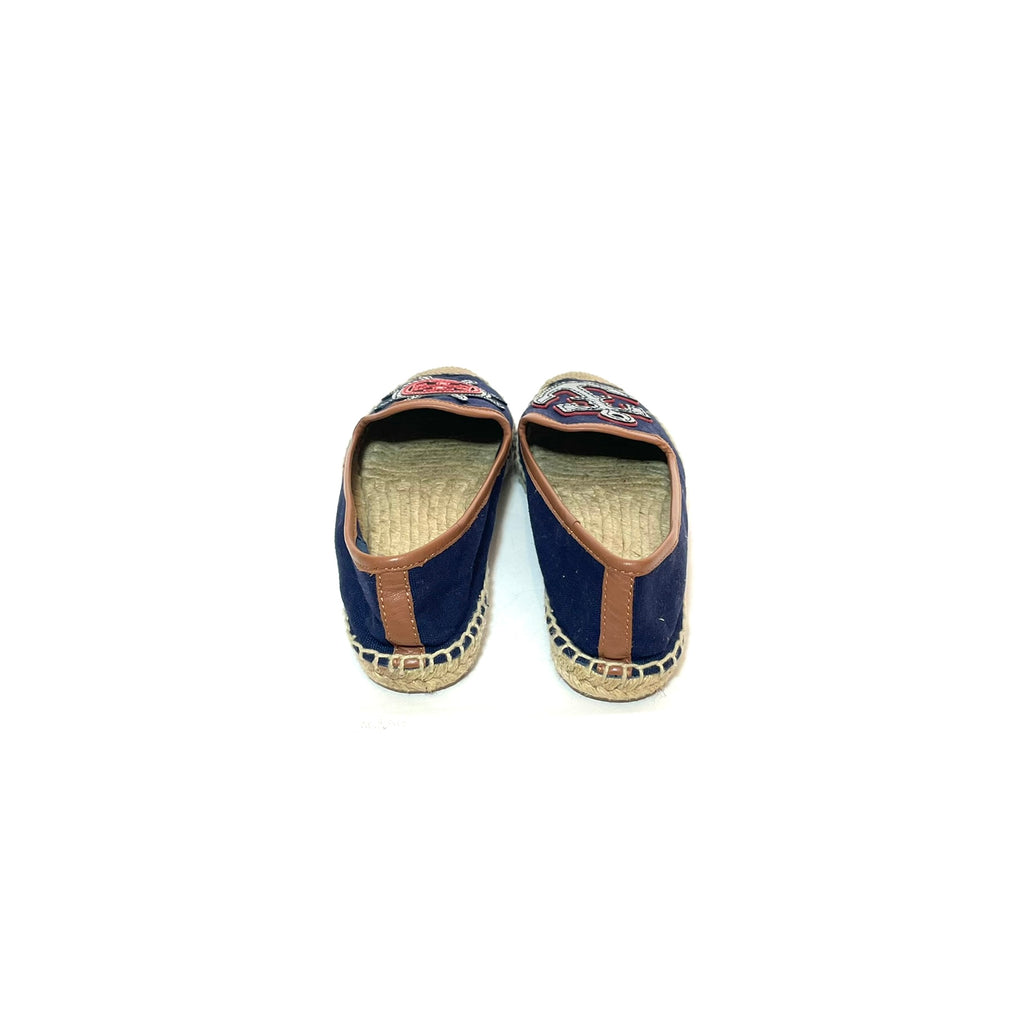 Tory Burch Navy Anchor Espadrilles | Gently Used |