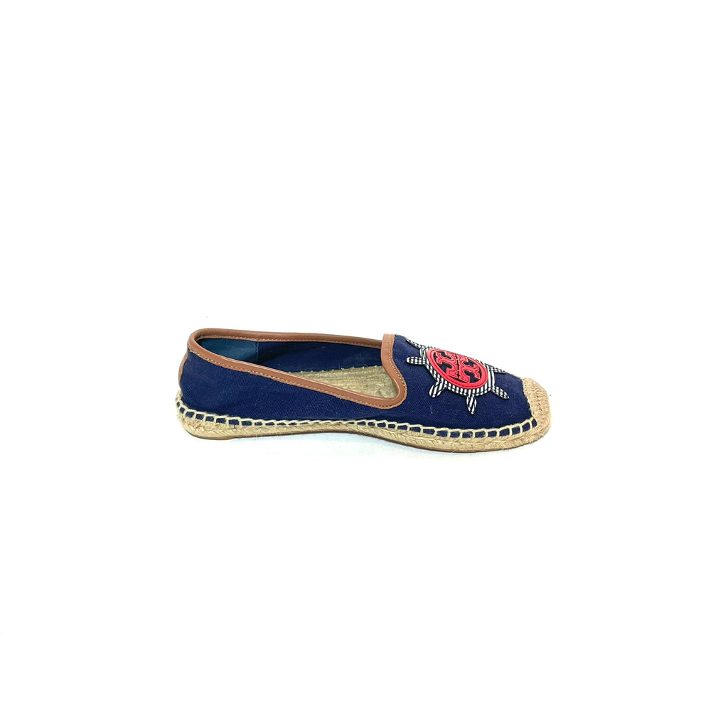 Tory Burch Navy Anchor Espadrilles | Gently Used |