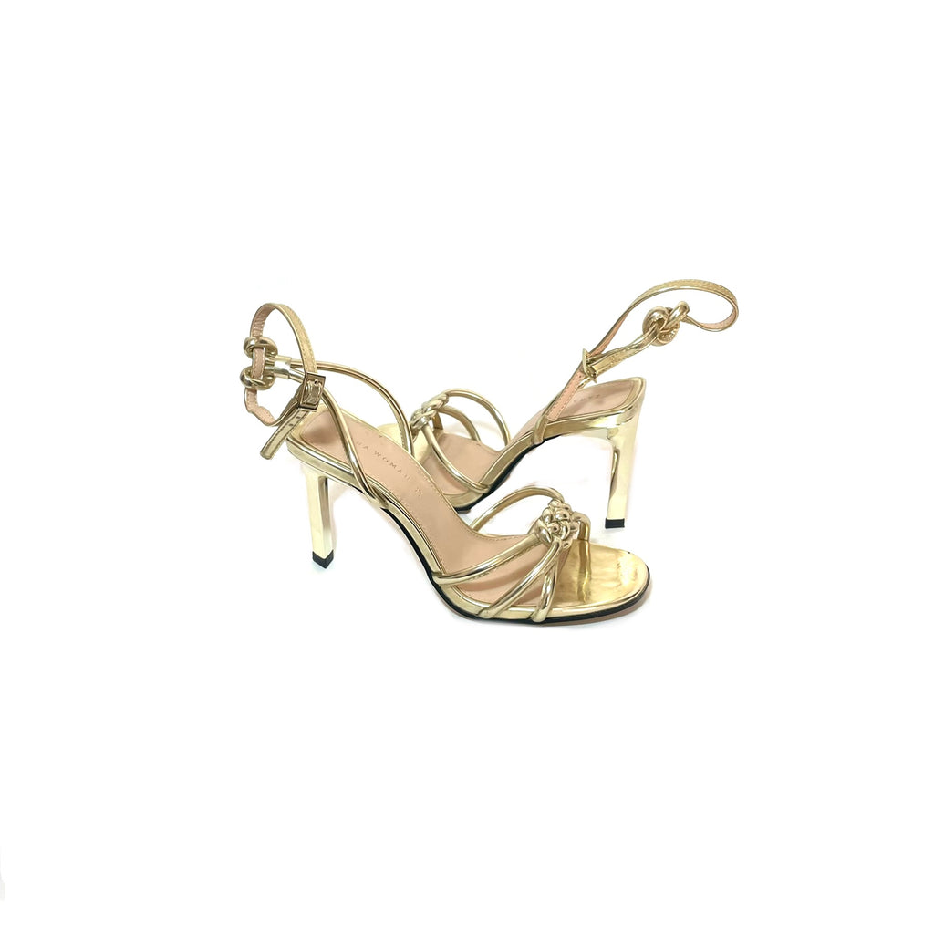 ZARA Gold Strappy Heels | Gently Used |