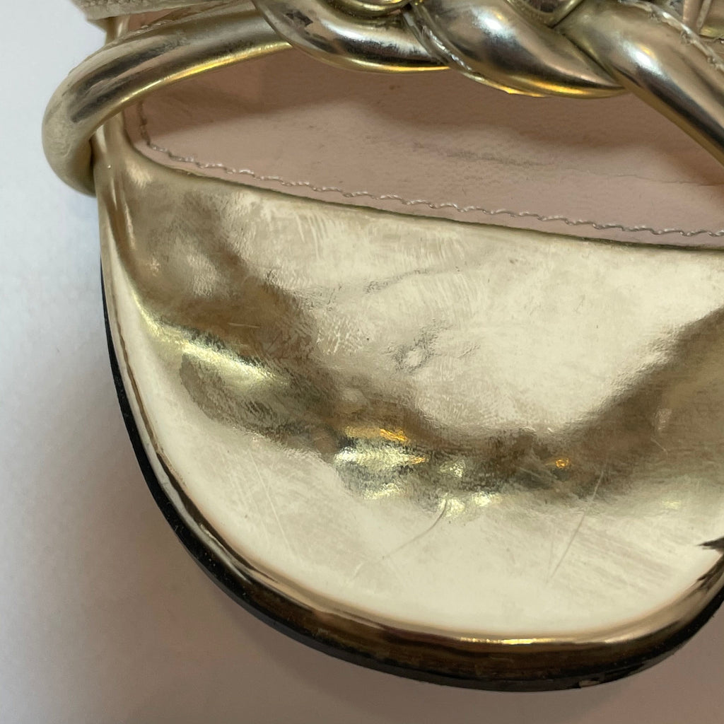 ZARA Gold Strappy Heels | Gently Used |