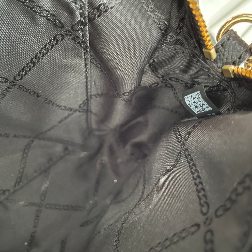 Michael Kors Black Suede 'Selma Firework' Messenger Bag | Gently Used |