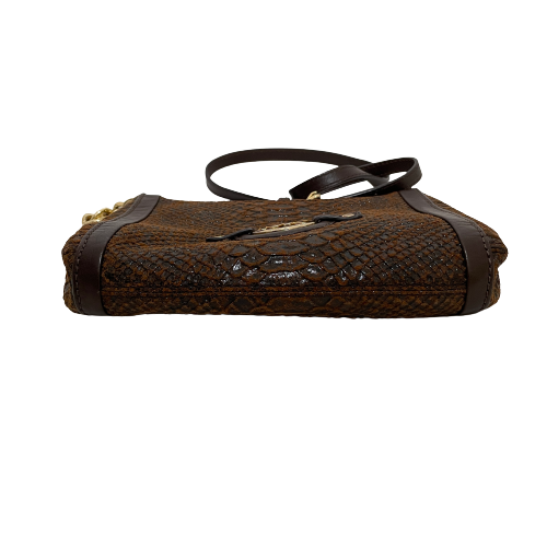 Michael Kors Brown 'Stockard' Snakeskin Print Crossbody Bag | Pre Loved |