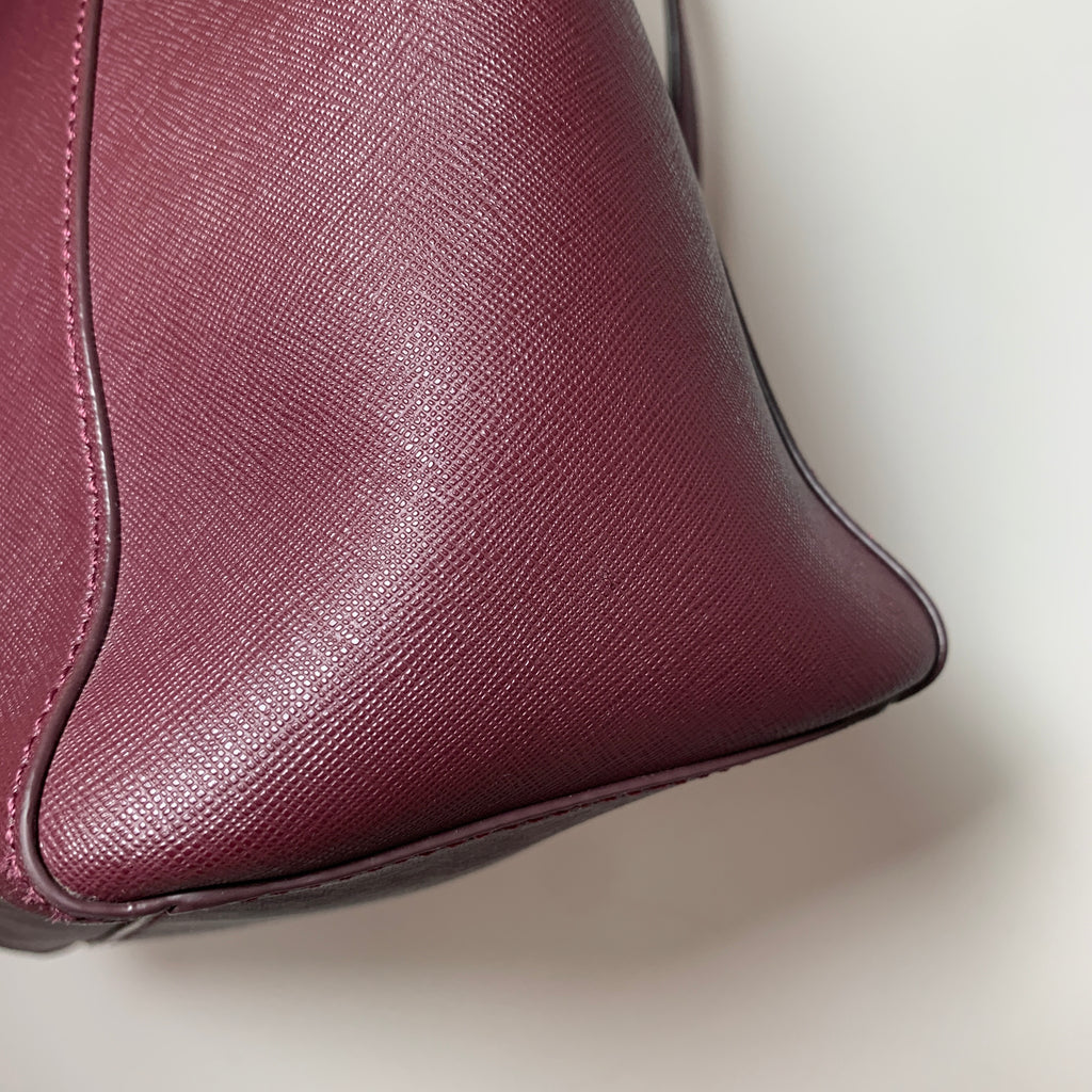 Tory Burch 'York' Oxblood Saffiano Leather Tote | Gently Used |