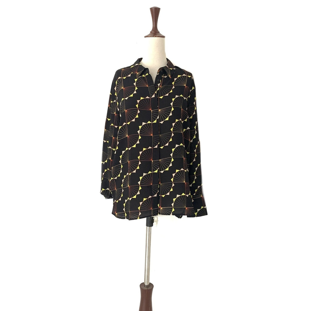 NEXT Black Printed Collared Shirt | Gently Used |