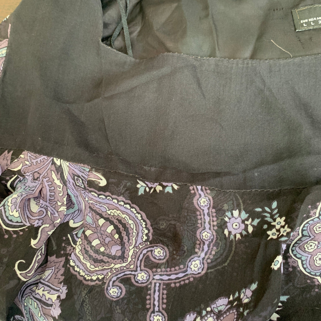 ZARA Black Printed Chiffon Top | Pre Loved |