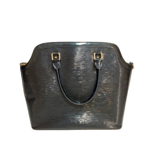 Pierre Cardin Black Patent Leather Tote | Pre Loved |