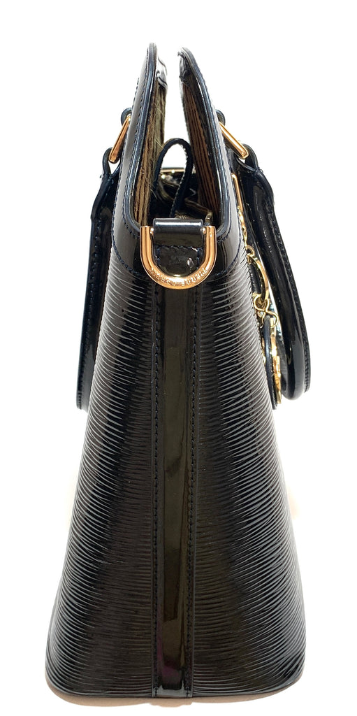 Pierre Cardin Black Patent Leather Tote | Pre Loved |