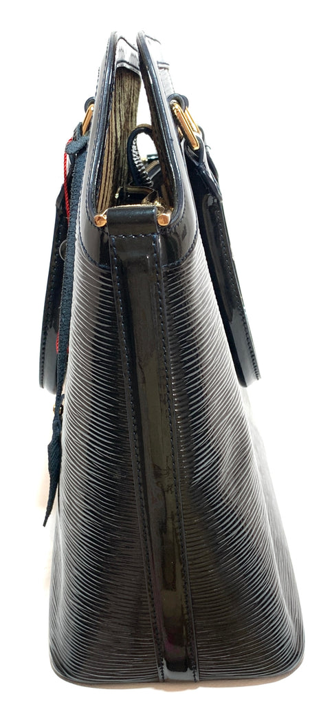 Pierre Cardin Black Patent Leather Tote | Pre Loved |