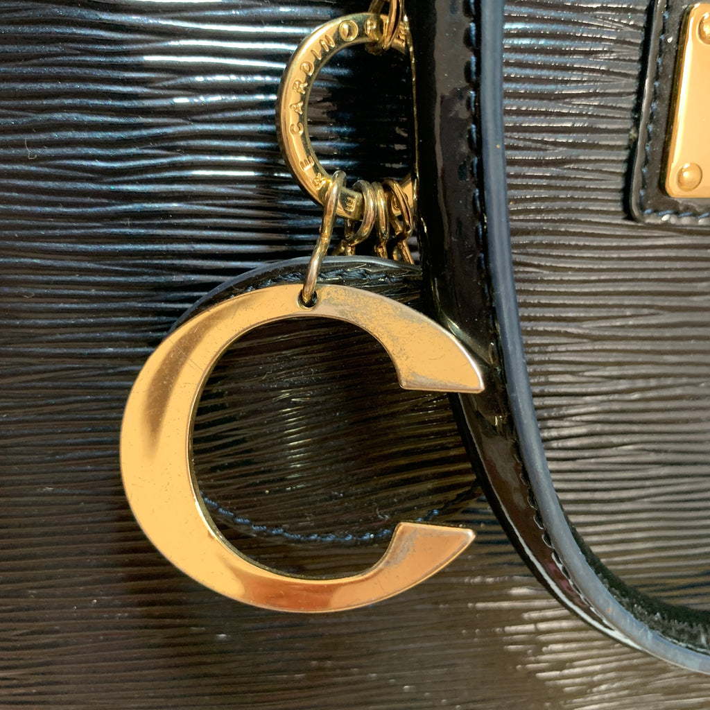 Pierre Cardin Black Patent Leather Tote | Pre Loved |