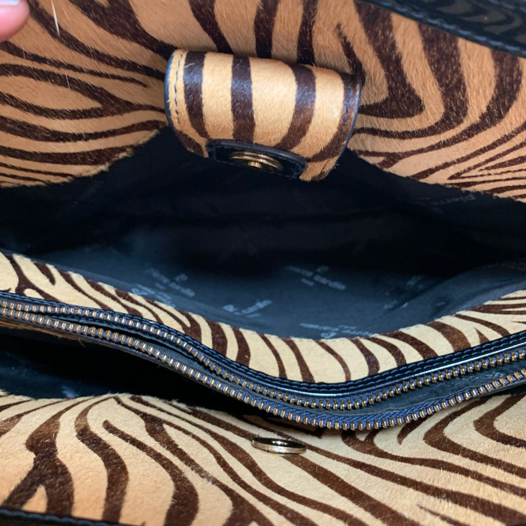 Pierre Cardin Black Patent Leather Tote | Pre Loved |