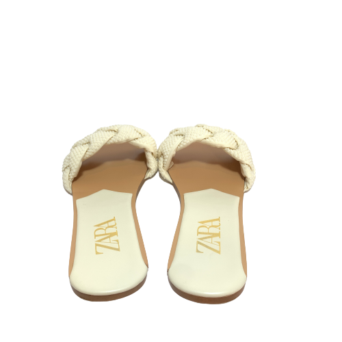 ZARA White Pearl Slides | Like New |