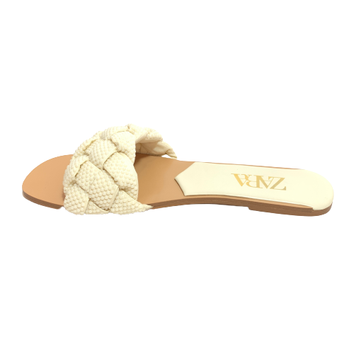 ZARA White Pearl Slides | Like New |