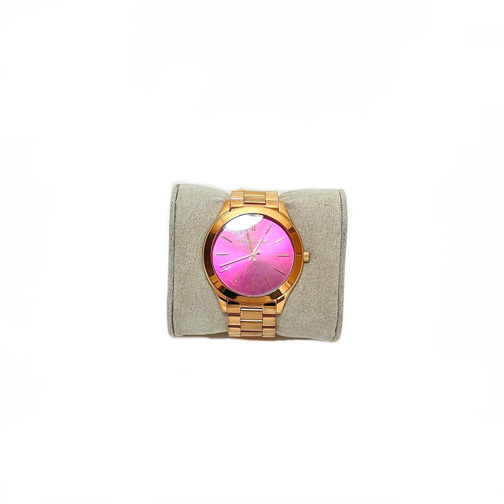 Michael Kors MK3436 Rosegold & Purple Runway Watch | Pre Loved |