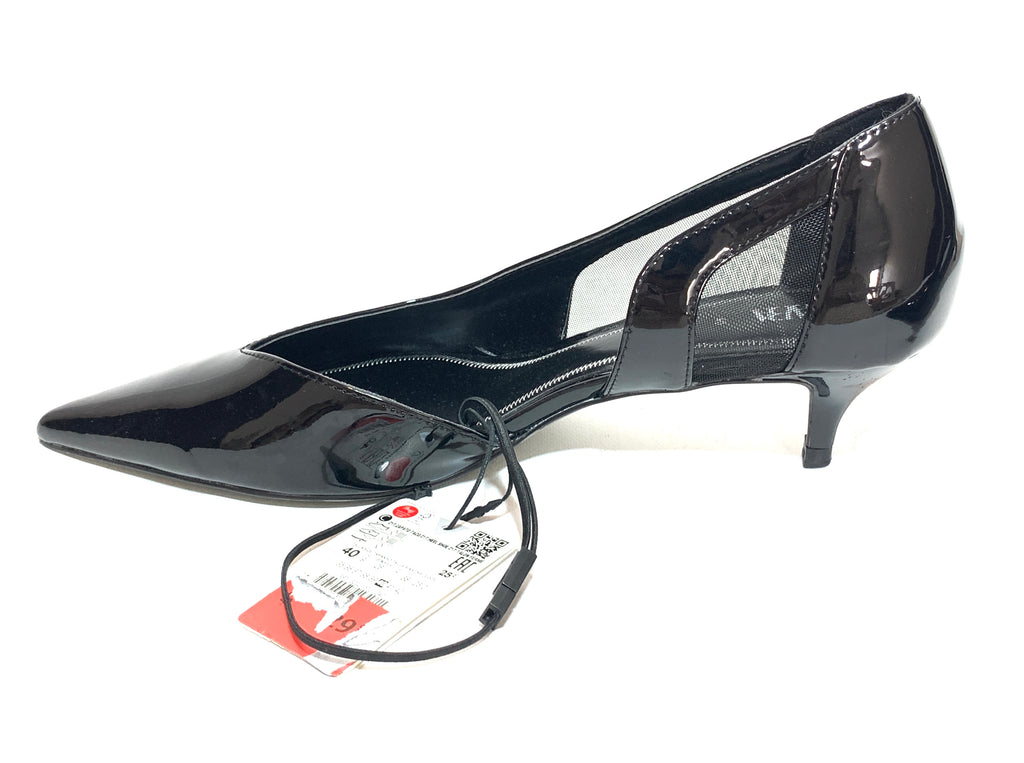 ZARA Black Patent Pointed Pumps | Brand New |