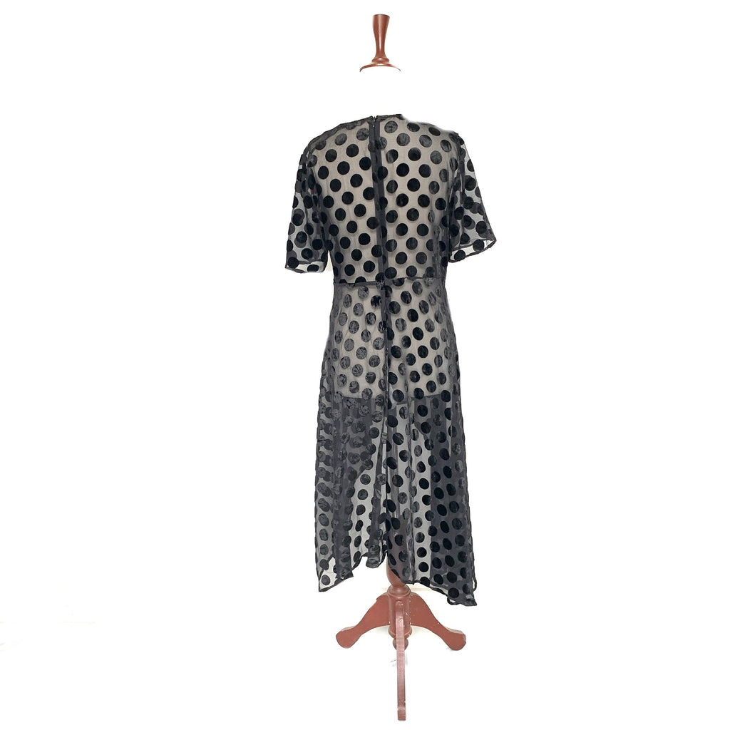 ZARA Black Polka Dot Long Top | Brand New |