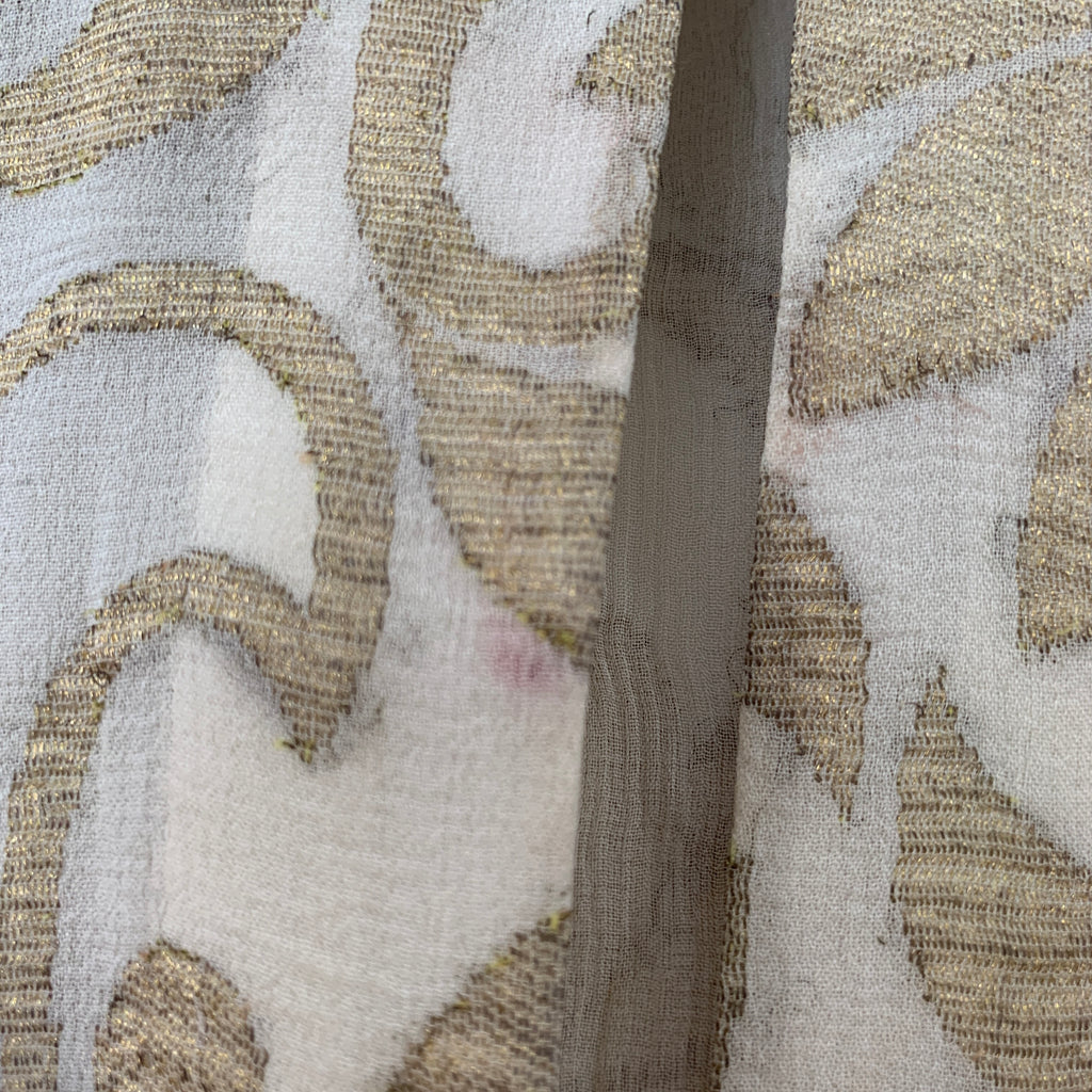 Rohit Bal Cream & Gold Sleeveless Top | Pre Loved |