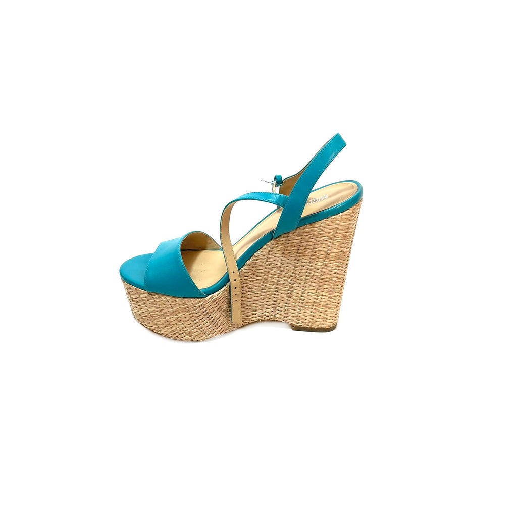 Michael Kors 'Fisher' Turquoise Jute Wedges | Gently Used |