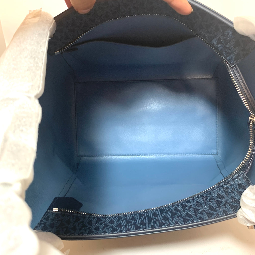 Michael Kors Blue 'Kimberly' Bonded Tote | Brand New |