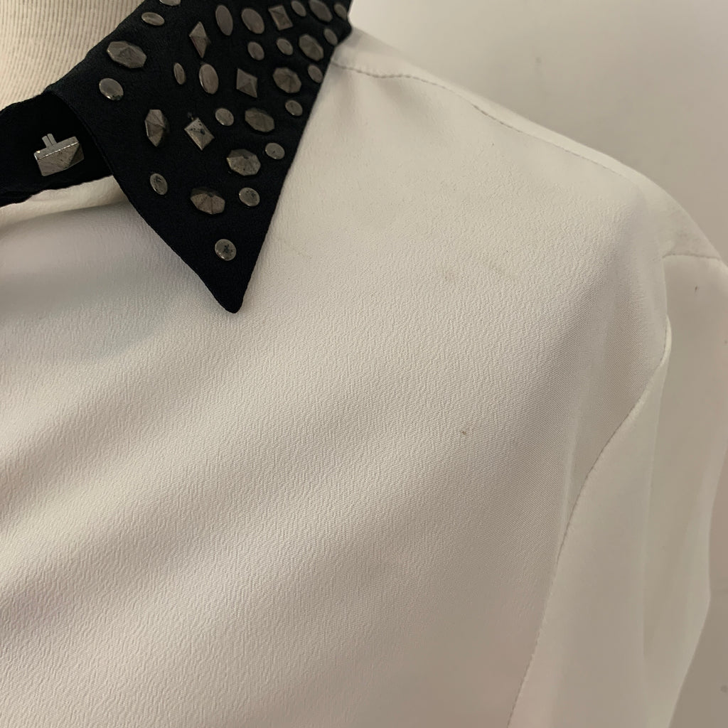 Rock & Republic White & Black Rhinestone Shirt | Pre Loved |