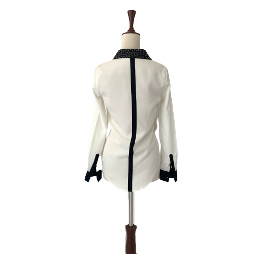 Rock & Republic White & Black Rhinestone Shirt | Pre Loved |