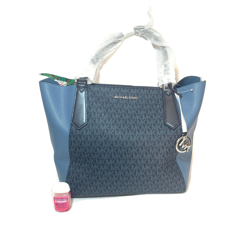 Michael Kors Blue 'Kimberly' Bonded Tote | Brand New |